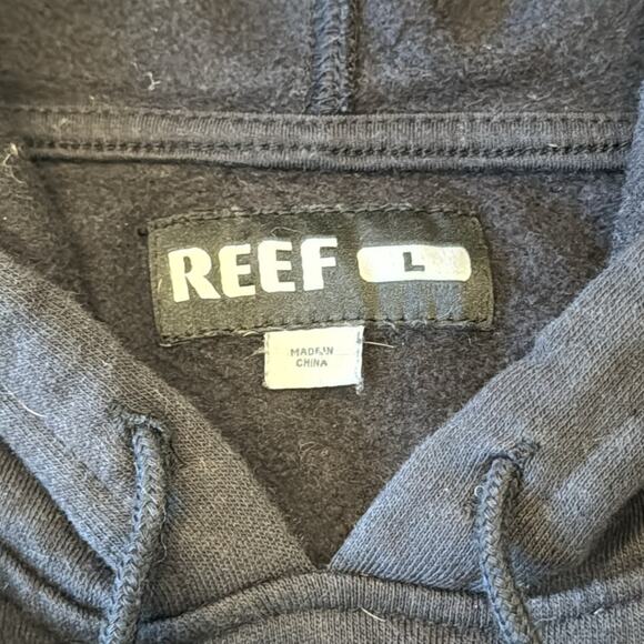 REEF Unisex Pipeline Pullover Black Hoodie Size L - Picture 5 of 8
